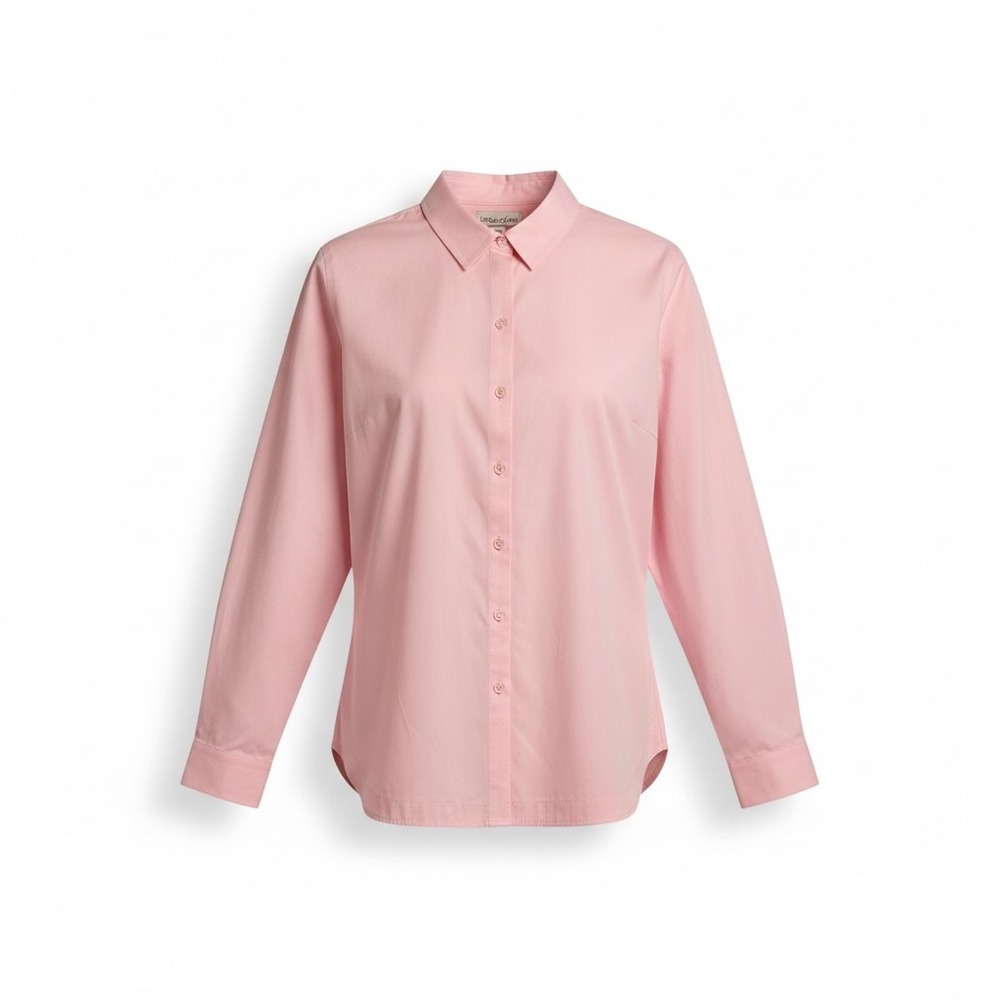 Coldwater Creek Women's Pink 100% Cotton Button Down Shirt Long Sleeve L